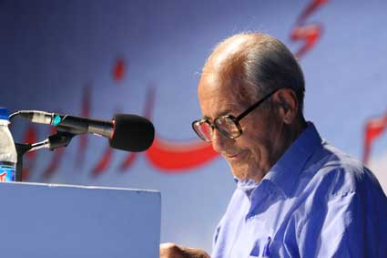 جمشید شیبانی در مراسم نکوداشت استاد دکتر حسین محمدزاده صدیق